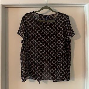 GAP Split Back Sheer Blouse